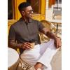 COOFANDY Polo Shirts for Men Short Sleeve Shirts Casual Stylish Collared Summer Textured Knit Shirts(Brown)