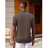 COOFANDY Polo Shirts for Men Short Sleeve Shirts Casual Stylish Collared Summer Textured Knit Shirts(Brown)