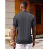 COOFANDY Polo Shirts for Men Short Sleeve Shirts Casual Stylish Collared Summer Textured Knit Shirts(Dark Grey)