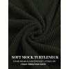 COOFANDY Men’s Mock Turtleneck Short Sleeve Soft Lightweight Sweater Ribbed Knit Pullover Casual Basic Tops(Army Green)