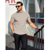 COOFANDY Men’s Mock Turtleneck Short Sleeve Soft Lightweight Sweater Ribbed Knit Pullover Casual Basic Tops(Cream)