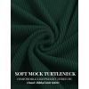 COOFANDY Men’s Mock Turtleneck Short Sleeve Soft Lightweight Sweater Ribbed Knit Pullover Casual Basic Tops(Green)