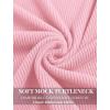 COOFANDY Men’s Mock Turtleneck Short Sleeve Soft Lightweight Sweater Ribbed Knit Pullover Casual Basic Tops(Pink)