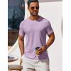 COOFANDY Men’s T Shirt Short Sleeve Crew Neck T-Shirt Casual Summer Classic Basic Tee Shirts(Lavender)