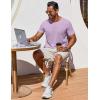 COOFANDY Men’s T Shirt Short Sleeve Crew Neck T-Shirt Casual Summer Classic Basic Tee Shirts(Lavender)