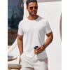 COOFANDY Men’s T Shirt Short Sleeve Crew Neck T-Shirt Casual Summer Classic Basic Tee Shirts(White/White-2 Pack)