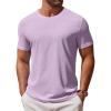 COOFANDY Men’s T Shirt Short Sleeve Crew Neck T-Shirt Casual Summer Classic Basic Tee Shirts(Lavender)