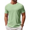 COOFANDY Men’s T Shirt Short Sleeve Crew Neck T-Shirt Casual Summer Classic Basic Tee Shirts(Light Green)