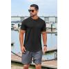 COOFANDY Mens T Shirts Casual Short Sleeve Cotton Tee Shirts Hipster Hip Hop Longline T-Shirt Basic Summer Tops(One Piece- All Black)