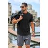 COOFANDY Mens T Shirts Casual Short Sleeve Cotton Tee Shirts Hipster Hip Hop Longline T-Shirt Basic Summer Tops(One Piece- All Black)