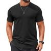 COOFANDY Mens T Shirts Casual Short Sleeve Cotton Tee Shirts Hipster Hip Hop Longline T-Shirt Basic Summer Tops(One Piece- All Black)