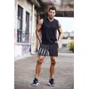 COOFANDY Men’s Running Athletic Shorts 5 Inch 2 Pack Gym Workout Shorts Fitted Exercise Hiking Shorts with Zipper Pocket(Black American Flag)