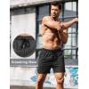 COOFANDY Men’s Running Athletic Shorts 5 Inch 2 Pack Gym Workout Shorts Fitted Exercise Hiking Shorts with Zipper Pocket(Dark Gray)