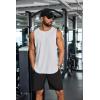 COOFANDY Men’s Running Athletic Shorts 9″ Gym Workout Lightweight Elastic Waist Sports Shorts(Black/Light Grey)