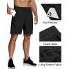 COOFANDY Men’s Running Athletic Shorts 9″ Gym Workout Lightweight Elastic Waist Sports Shorts(Black/Light Grey)