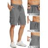 COOFANDY Men’s Short Cargo Pants Casual Stretchy Shorts Work Utility Shorts with Pockets(Dark Grey)