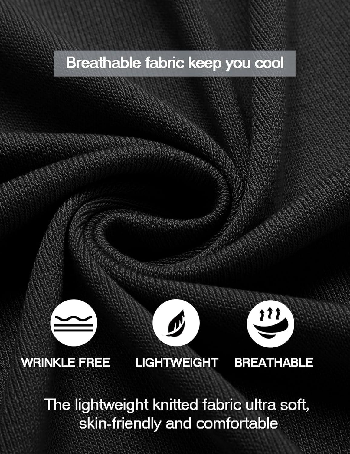 imageCOOFANDY Mens Knit Button Down Shirt Vintage Short Sleeve Polo Shirts Casual Beach TopsBlack