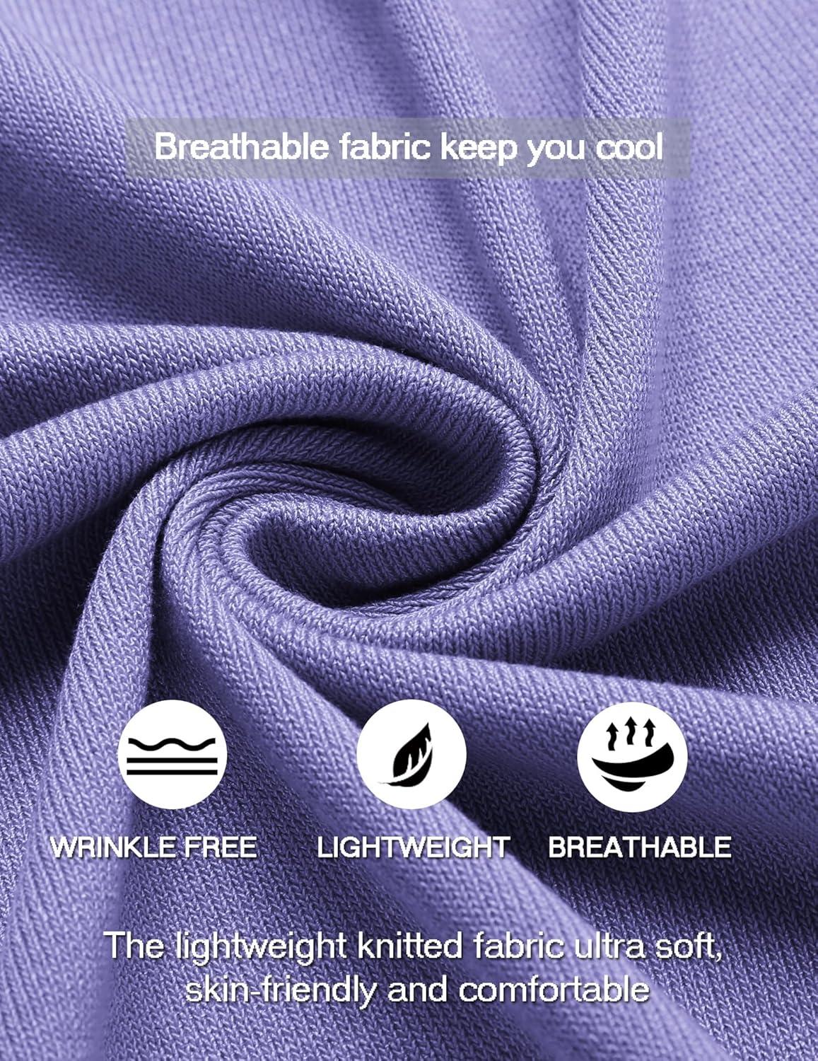 imageCOOFANDY Mens Knit Button Down Shirt Vintage Short Sleeve Polo Shirts Casual Beach TopsLight Purple