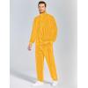 COOFANDY Mens 2 Piece Velour Tracksuit Full Zip Jackets Pants Velvet Jogging Suits Sweatsuit Set(Yellow)