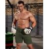 COOFANDY Men’s 3 Pack Workout Gym Shorts Mesh Athletic Shorts Lightweight Bodybuilding Training Short Pants with Pockets(Army Green)