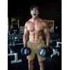 COOFANDY Men’s 3 Pack Workout Gym Shorts Mesh Athletic Shorts Lightweight Bodybuilding Training Short Pants with Pockets(Black/Khaki)
