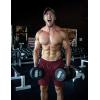 COOFANDY Men’s 3 Pack Workout Gym Shorts Mesh Athletic Shorts Lightweight Bodybuilding Training Short Pants with Pockets(Dark Red)