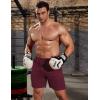 COOFANDY Men’s 3 Pack Workout Gym Shorts Mesh Athletic Shorts Lightweight Bodybuilding Training Short Pants with Pockets(Dark Red)