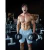 COOFANDY Men’s 3 Pack Workout Gym Shorts Mesh Athletic Shorts Lightweight Bodybuilding Training Short Pants with Pockets(Light Blue)