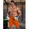 COOFANDY Men’s 3 Pack Workout Gym Shorts Mesh Athletic Shorts Lightweight Bodybuilding Training Short Pants with Pockets(Orange)
