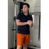 COOFANDY Men’s 3 Pack Workout Gym Shorts Mesh Athletic Shorts Lightweight Bodybuilding Training Short Pants with Pockets(Orange)