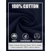 COOFANDY Men’s Casual Button Down Shirts Long Sleeve Cotton Beach Wedding Shirt Summer Linen Shirt for Men(Navy Blue)