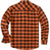 COOFANDY Men’s Casual Long Sleeve Button Up Plaid Flannel Shirt Jacket with Pocket(Buffalo Black Orange)