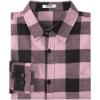 COOFANDY Men’s Casual Long Sleeve Button Up Plaid Flannel Shirt Jacket with Pocket(Buffalo Black Pink)