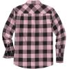 COOFANDY Men’s Casual Long Sleeve Button Up Plaid Flannel Shirt Jacket with Pocket(Buffalo Black Pink)