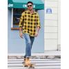COOFANDY Men’s Casual Long Sleeve Button Up Plaid Flannel Shirt Jacket with Pocket(Buffalo Black Yellow)