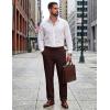 COOFANDY Mens Cotton Linen Pants Casual Drawstring Summer Beach Pants Lightweight Linen Dress Trousers(Brown)