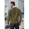 COOFANDY Men’s Crewneck Sweaters Long Sleeve Dress Knit Sweater Lightweight Slim Fit Pullover Sweaters(Army Green)