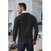 COOFANDY Men’s Crewneck Sweaters Long Sleeve Dress Knit Sweater Lightweight Slim Fit Pullover Sweaters(Black)