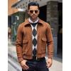 COOFANDY Men’s Crewneck Sweaters Long Sleeve Dress Knit Sweater Lightweight Slim Fit Pullover Sweaters(Black Argyle)