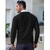 COOFANDY Men’s Crewneck Sweaters Long Sleeve Dress Knit Sweater Lightweight Slim Fit Pullover Sweaters(Black Argyle)