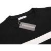 COOFANDY Men’s Crewneck Sweaters Long Sleeve Dress Knit Sweater Lightweight Slim Fit Pullover Sweaters(Black/Rust Red)