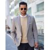 COOFANDY Men’s Crewneck Sweaters Long Sleeve Dress Knit Sweater Lightweight Slim Fit Pullover Sweaters(Camel)