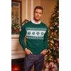 COOFANDY Men’s Crewneck Sweaters Long Sleeve Dress Knit Sweater Lightweight Slim Fit Pullover Sweaters(Christmas Green)