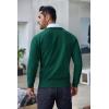 COOFANDY Men’s Crewneck Sweaters Long Sleeve Dress Knit Sweater Lightweight Slim Fit Pullover Sweaters(Christmas Green)