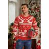 COOFANDY Men’s Crewneck Sweaters Long Sleeve Dress Knit Sweater Lightweight Slim Fit Pullover Sweaters(Christmas Red)