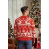 COOFANDY Men’s Crewneck Sweaters Long Sleeve Dress Knit Sweater Lightweight Slim Fit Pullover Sweaters(Christmas Red)