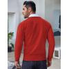 COOFANDY Men’s Crewneck Sweaters Long Sleeve Dress Knit Sweater Lightweight Slim Fit Pullover Sweaters(Christmas Red/Green)