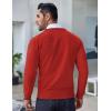 COOFANDY Men’s Crewneck Sweaters Long Sleeve Dress Knit Sweater Lightweight Slim Fit Pullover Sweaters(Christmas Red/White)