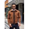 COOFANDY Men’s Crewneck Sweaters Long Sleeve Dress Knit Sweater Lightweight Slim Fit Pullover Sweaters(Coffee)