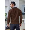 COOFANDY Men’s Crewneck Sweaters Long Sleeve Dress Knit Sweater Lightweight Slim Fit Pullover Sweaters(Coffee)